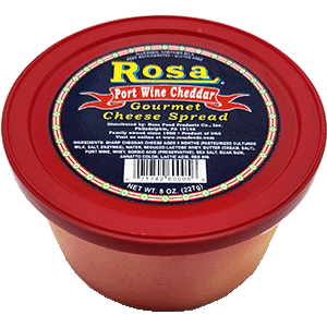 Rosa 8 oz Port Wine Cheddar Gourmet Cheese Spread – Rosa Food Products
