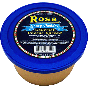 Rosa 8 oz Sharp Cheddar Gourmet Cheese Spread – Rosa Food Products
