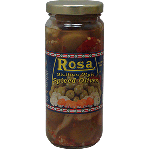 Rosa Sicilian Style Spiced Olives